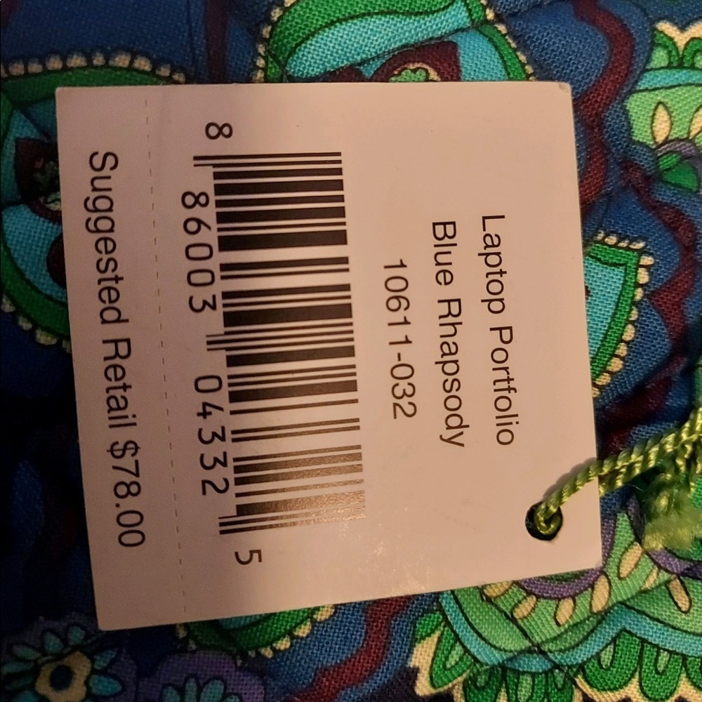 Brand New With Tags Vera Bradley Blue Rhapsody Laptop Bag